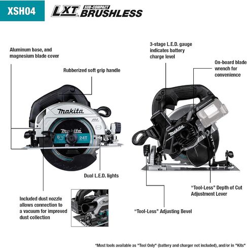 Makita XSH04ZB-R 18V LXT Li-Ion Sub-Compact Brushless Cordless 6-1/2 in. Circular Saw (Tool Only) (Renewed) in Kuwait