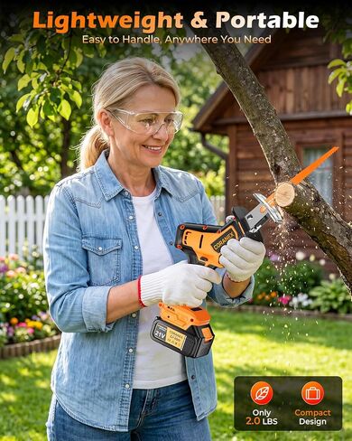 Cordless Reciprocating Saw | Brushless Motor 0-3500 SPM Variable Speed | 2 x 4.0Ah Batteries for Longer Runtime | Tool-Free Blade Change | 11-Blade Kit with Carrying Case for Wood Metal PVC in Kuwait