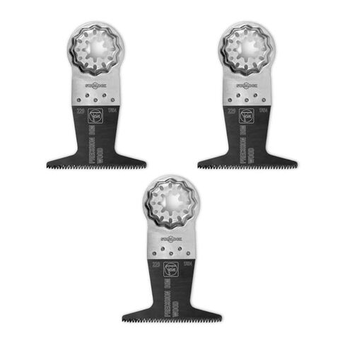Fein Starlock E-Cut Precision Saw Blade - 2-1/2" Width, 2" Length | Precision Cutting for Wood, Drywall & Soft Plastics, BIM with Double-Row Japanese Teeth, Extra-Wide, 3-Pack - 63502229270 in Kuwait