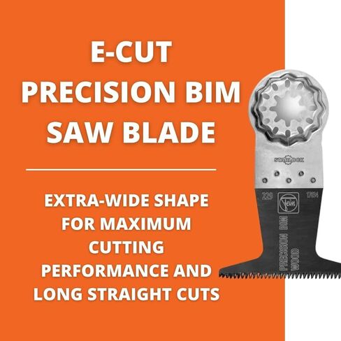 Fein Starlock E-Cut Precision Saw Blade - 2-1/2" Width, 2" Length | Precision Cutting for Wood, Drywall & Soft Plastics, BIM with Double-Row Japanese Teeth, Extra-Wide, 3-Pack - 63502229270 in Kuwait