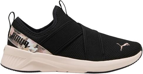 PUMA Womens Softride Harli Floral Slip On Sneakers Shoes Casual - Black in Kuwait