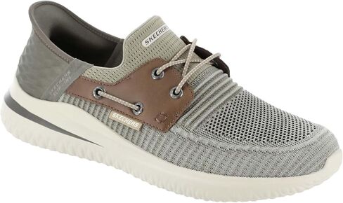 Skechers Men's Slip-ins Delson 3.0 Roth Taupe Brown/Wide / 10 in Kuwait