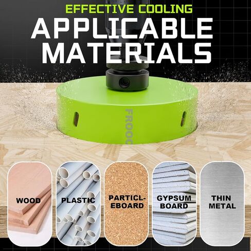 5-3/4" (146mm) Bi-Metal Hole Saw with Arbor-Multi-Material Cutting Kit for Thin Iron, Wood & Drywall - High-Speed Steel Teeth with Smooth Cutting Edge, Fast Chip Removal & Bonus Dust-Proof Bag in Kuwait