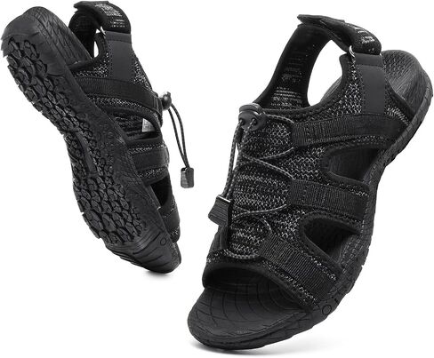 Bravover Women's Orthopedic Walking Sandals with Arch Support, Adjustable Strap Breathable Sport Sandals with Cushioned Traction Sole for Plantar Fasciitis in Kuwait