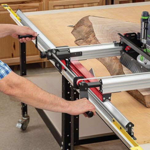 Woodpeckers Slab Flattening Mill PRO Extended + EZ-Drive – Precision Router Sled for Slab Leveling over 11 Feet Long with Integrated Dust Capture, Crank-Driven Feed, USA-Made SLBFPRO-XL-EZ in Kuwait