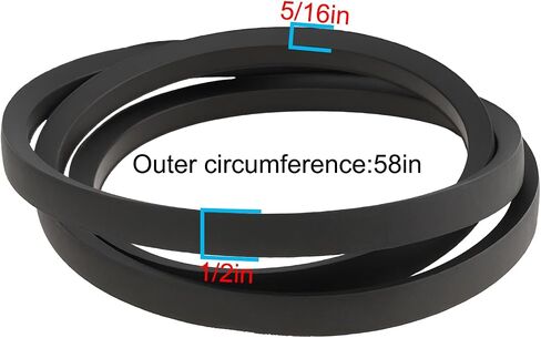 2pcs Air Compressor Drive V Belt 1/2 inch x 5/16 inch x 58 inch BT013100AV TQ310401 Compatible with Campbell Hausfeld in Kuwait