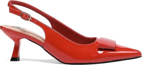 Ninety Union Women's Pointed Toe Large Ornament Slingback Pumps – Lana Kitten Heels Wedding Pumps with Adjustable Ankle Strap in Kuwait
