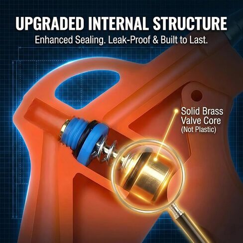 Air Blow Gun – Precision Nozzle | Brass valve and stainless steel nozzle withstand 1.8 MPa. 500 L/min output clears garage debris, PC fans, and car parts. in Kuwait