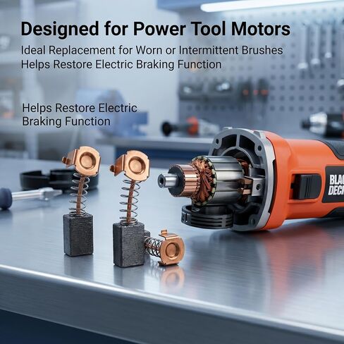 G720 Carbon Brushes – Compatible with Black & Decker G720-B3, G720K-B3, GR750K, PF600-B3 Angle Grinder Motor – 6-Pack in Kuwait