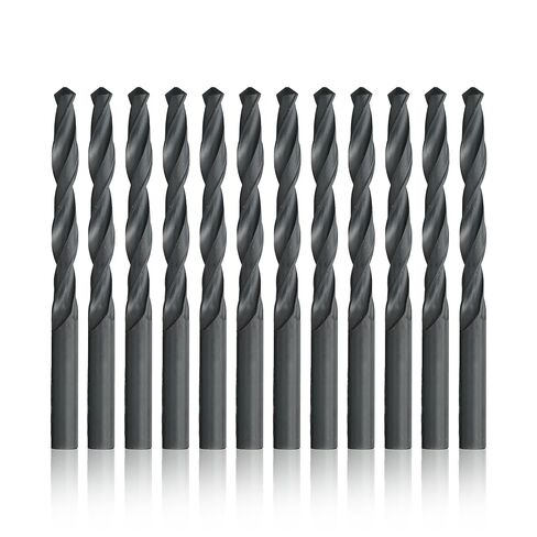 Drill America 1/4" High Speed Steel Black Oxide Drill Bit (Pack of 12), D/an Series in Saudi Arabia