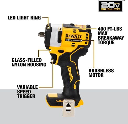 DEWALT 20V MAX 1/2 and 3/8 in. Cordless Impact Wrench Combo (DCK206D1P1) in Kuwait