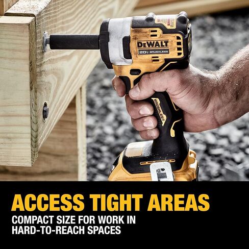 DEWALT 20V MAX 1/2 and 3/8 in. Cordless Impact Wrench Combo (DCK206D1P1) in Kuwait