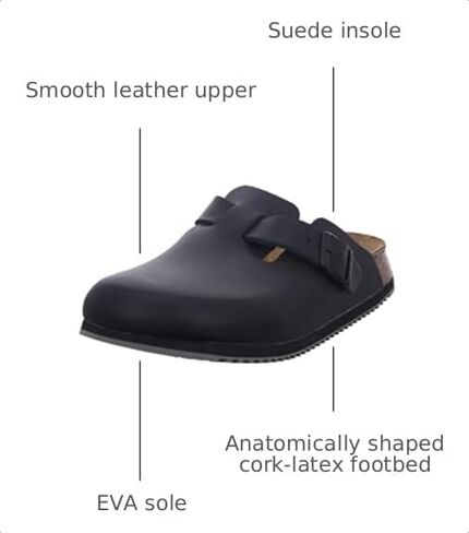 Birkenstock Men´s Boston Black Leather Sandals 44 N EU N 060196 in Kuwait