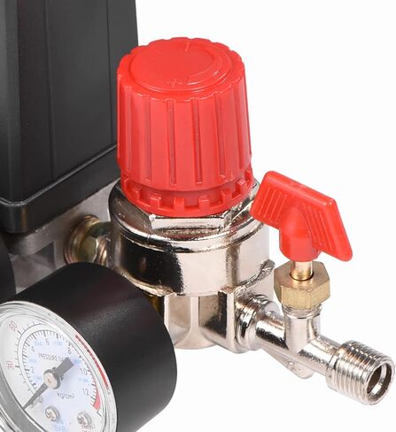 Air Compressor Pressure Switch with Gauges - Central Pneumatic Compressor Parts for Precise Air Regulation in Kuwait