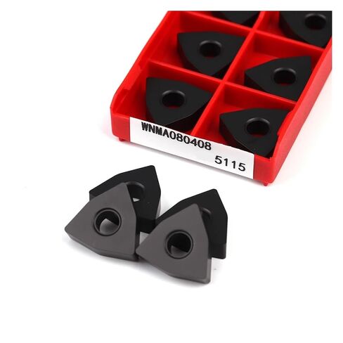 High Toughness Turning Blade Machine Accessories 10PCS WNMA080408 5115 Hard Alloy External Turning Tool Lathe Metal Cutting Applies to Cast Iron in Kuwait