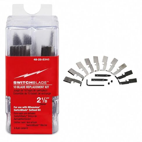 48-25-5335 Replacement Blade Kit for Milwaukee 2 Inch Hardened Steel Replacement Blades with Storage Case 10 Pack in Kuwait