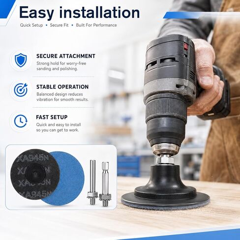 120Pcs 3 in Sanding Disc Quick Replacement Disc Surface Conditioning Discs | 36/60/80 Grits with 1/4'' Holder R-Type Roll Lock Sandpaper Discs for Die Grinder Surface Strip in Kuwait