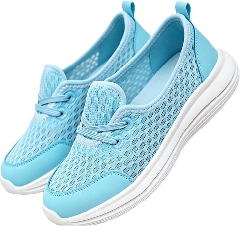 Diabetic Shoes Women Summer Health Shoes Mesh Casual Shoes Hallux Valgus Shoe Breathable House Shoes Fashion Slip On Walking Footwear for Neuropathy, Edema and Swollen Feet in Kuwait
