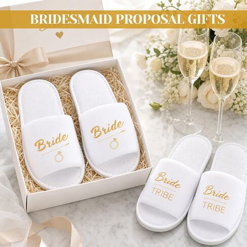 7Pairs Wedding Slippers Bulk for Bride Bridesmaids, Disposable Open Toe Shoes for Bachelorette Party Gifts Favors Non Slip in Kuwait