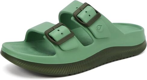 ONCAI Womens Recovery Sandals with Arch Support Plantar Fasciitis Orthotic Adjustable Buckle Open Toe Thick Cushion Outdoor Girls Sport Slides Athletic Summer Comfortable Rubber Soles Size US 6-11 in Kuwait