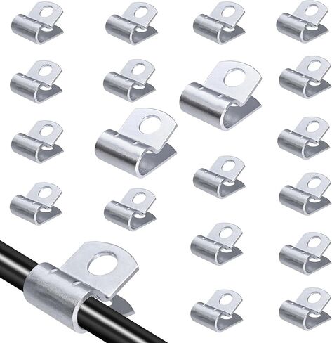 Cable Guide Clamps for Engine Throttle, Equipment And Compressor Speed Control, Tube Lines, General Cable and Wire Installation. Throttle Cable Hardware. Serrated Secure Grip (20 Pack) in Kuwait