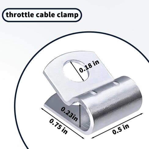Cable Guide Clamps for Engine Throttle, Equipment And Compressor Speed Control, Tube Lines, General Cable and Wire Installation. Throttle Cable Hardware. Serrated Secure Grip (20 Pack) in Kuwait