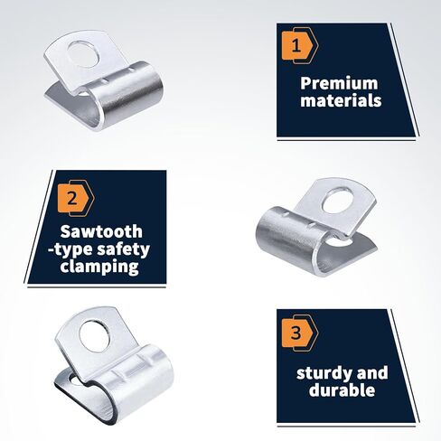Cable Guide Clamps for Engine Throttle, Equipment And Compressor Speed Control, Tube Lines, General Cable and Wire Installation. Throttle Cable Hardware. Serrated Secure Grip (20 Pack) in Kuwait