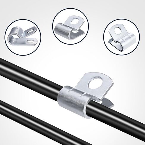 Cable Guide Clamps for Engine Throttle, Equipment And Compressor Speed Control, Tube Lines, General Cable and Wire Installation. Throttle Cable Hardware. Serrated Secure Grip (20 Pack) in Kuwait