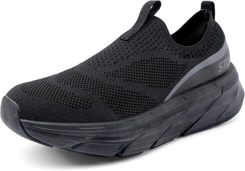 STQ Wide Toe Box Slip on Sneaker Women Walking Shoes Comfort & Lightweight | Non Slip, Width, Arch Support, Cushioned Sole, Easy on and off, Outdoor, Gym, Nursing, Travel, Workout, Breathable Mesh, Soft in Kuwait