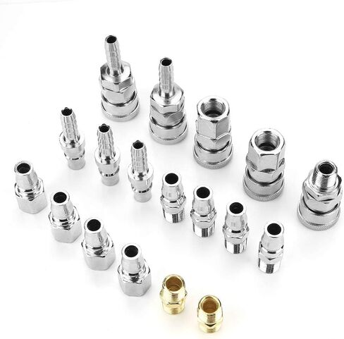 18PCS Air Compressor Connector Quicks Release Assembly, Japanese Type, 1/4 Inch Female Male Thread in Kuwait
