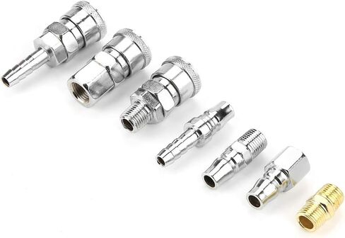18PCS Air Compressor Connector Quicks Release Assembly, Japanese Type, 1/4 Inch Female Male Thread in Kuwait