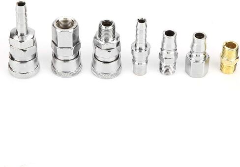 18PCS Air Compressor Connector Quicks Release Assembly, Japanese Type, 1/4 Inch Female Male Thread in Kuwait