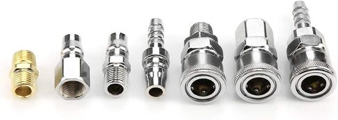 18PCS Air Compressor Connector Quicks Release Assembly, Japanese Type, 1/4 Inch Female Male Thread in Kuwait