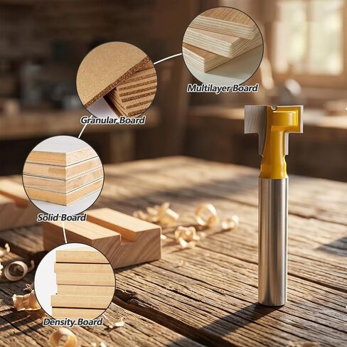 3 Pcs Keyhole Router Bits 1/4 Shank, Carbide T Slot Router Bit | 5/16, 3/8, 1/2 Inch Blade Diameter For Wood Hex Bolt T-Track Slotting Milling in Kuwait