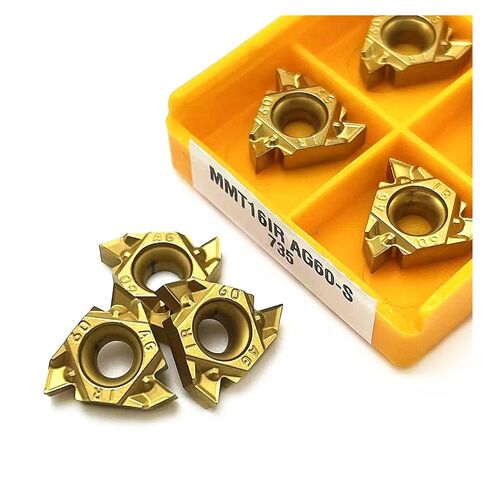 High Toughness Turning Blade Machine Accessories 10PCS 16ERAG60-S 16IRAG60-S 6020/15TF/735 Hard Alloy Thread Lathe Tool Turning(16IRAG60-S 6020) in Kuwait