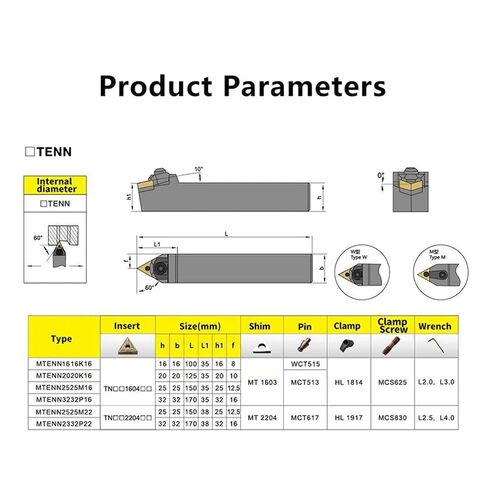 High Toughness Turning Blade Machine Accessories 1PCS MTENN2020K16 External Turning Tool Lathe Bar Holder Cutting Cutter in Kuwait