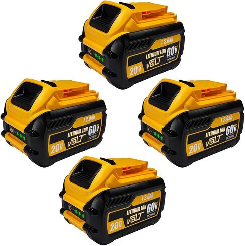 DZEKO 12Ah Replacement Battery for Dewalt 20V/60V Max Batteries Compatible with DCB606 DCB609 DCB612 DCB200 DCB206 DCB207 Battery Packs for Dewalt 20V/60V Tools and Chargers (2 Packs) in Kuwait