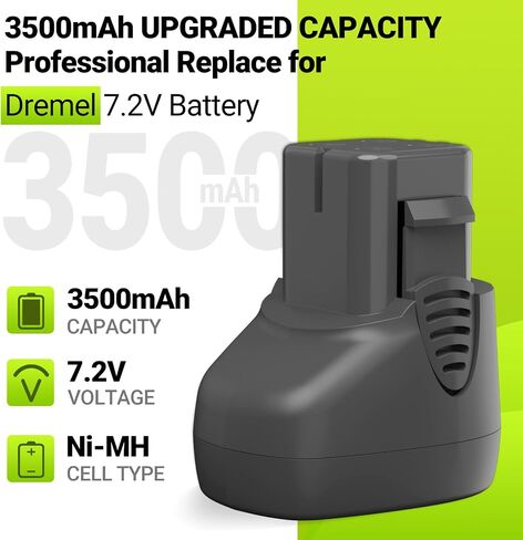 2 Pack 3500mAh Battery Charger for Dremel 7.2V Battery 757-01, Fit for Dremel 7700-01 7700-02 MultiPro Cordless Rotary Tool(Battery and Charger Included) in Kuwait