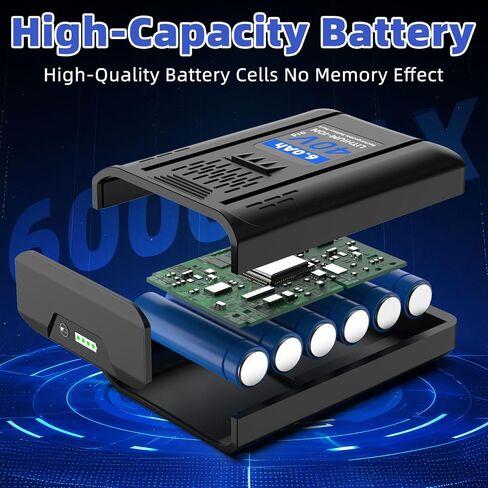 2-Pack 6.0Ah Battery Replacement for Kobalt 40V Battery KB-540-06 KB440-06 KB2540C-06, Rechargeable Lithium Ion Pack Compatible with Kobalt 40 Volt Cordless Tools & Chargers in Kuwait