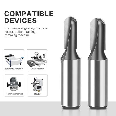 4PCS Round Nose Router Bits Core Box Router Bit Set with 1/2“ Shank Cutting Diameter:1/4" 5/16" 3/8" 3/4". in Kuwait