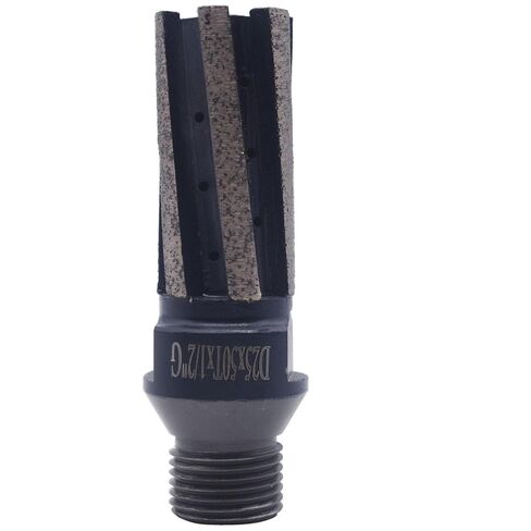 GRINCUTREX D25*50T CNC Diamond Finger Bit Segmented Counter Sink Drill Milling Cutter Router for Granite and Marble with 1/2 Gas Thread in Kuwait
