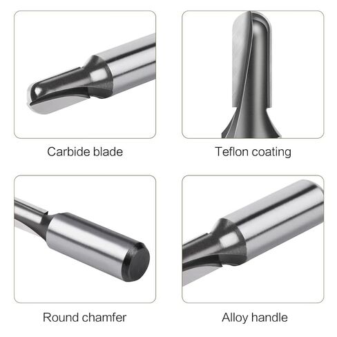 4PCS Round Nose Router Bits Core Box Router Bit Set with 1/2“ Shank Cutting Diameter:1/4" 5/16" 3/8" 3/4". in Kuwait