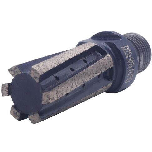 GRINCUTREX D25*50T CNC Diamond Finger Bit Segmented Counter Sink Drill Milling Cutter Router for Granite and Marble with 1/2 Gas Thread in Kuwait