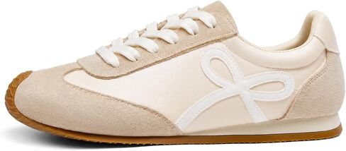 Coutgo Womens Slip On Fashion Sneakers Lace Up Sneaker Walking Shoes | Comfortable, Breathable, Low Top, Casual, Running, Vintage, Cushioned, Non Slip, Trainers, Everyday in Kuwait