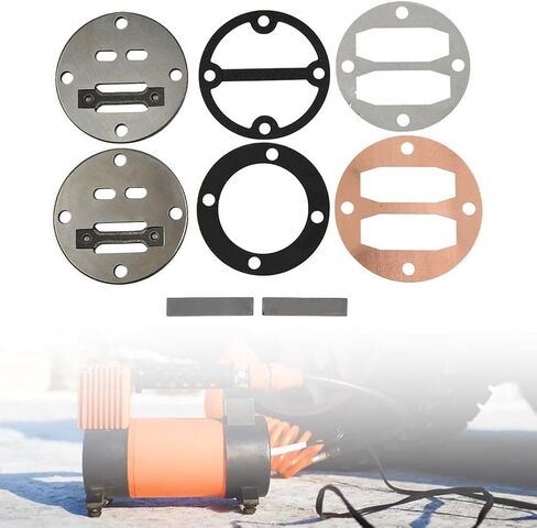 42mm Air Compressor Cylinder Valve Plate Set, 8 Pcs Spare Part Kit for Non Oil and Oil Air Pump, Metal Replacement Fitting with Hole to Hole Design in Kuwait