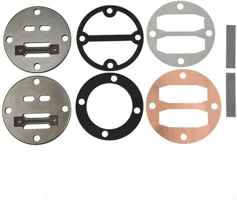 42mm Air Compressor Cylinder Valve Plate Set, 8 Pcs Spare Part Kit for Non Oil and Oil Air Pump, Metal Replacement Fitting with Hole to Hole Design in Kuwait