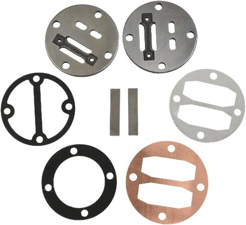 42mm Air Compressor Cylinder Valve Plate Set, 8 Pcs Spare Part Kit for Non Oil and Oil Air Pump, Metal Replacement Fitting with Hole to Hole Design in Kuwait