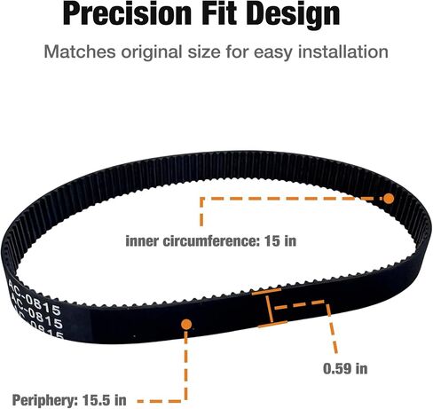 AC-0815 Air Compressor Timing Belt Compatible with Porter Cable Craftsman DeWalt DeVilbiss Sears Black Decker, Replaces CAC-1311 CAC-1342 Oil Free Compressor Belt in Kuwait