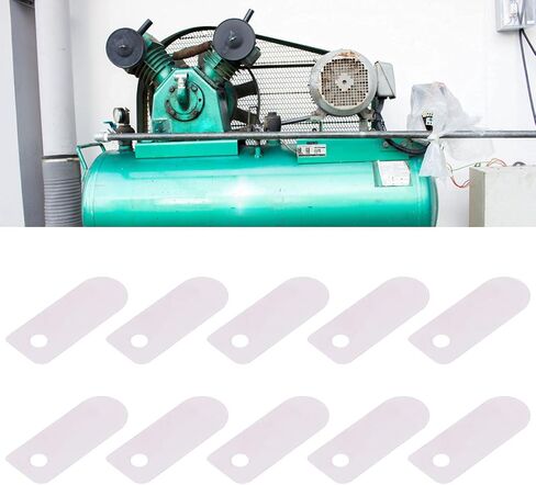 10 Pcs Air Compressor Valve Plate, Aluminum Material Tongue Shape Metal Air Compressor Accessory for Air Compressor Replacement Accessory(Short valve plate 13 * 33mm) in Kuwait