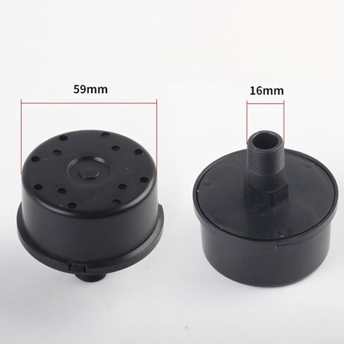 16mm Male Thread Air Compressor Muffler, Intake Filter Silencer with Clinker and Sponge Element for Piston Air and Small Compressor, 59x33mm in Kuwait